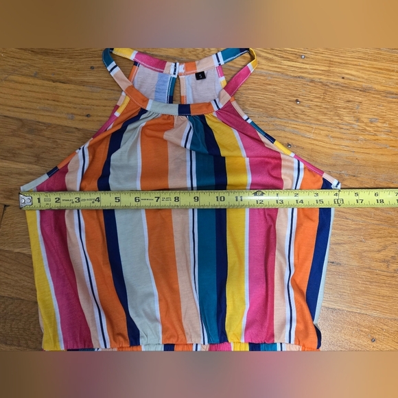 Chic Orange and Pink Midi Dress - Picture 4 of 5